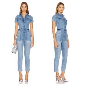 GOOD AMERICAN Fit for Success Denim Jumpsuit